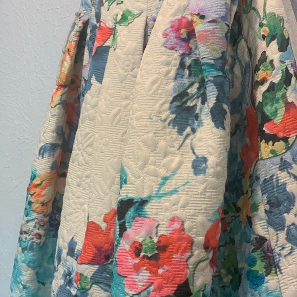 Cynthia Rowley Anthropologie Strapless Quilted Floral Tea Dress with Pockets New - Picture 8 of 16